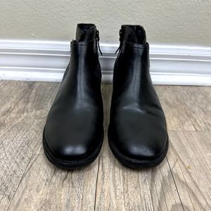 Ugg Boots Bootie Barnett Ankle Leather Buckle Zipper Water Resistant Black 7.5,